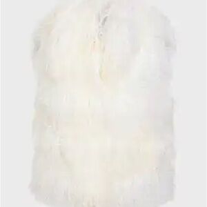 Long Curly Mongolian Lamb Vest